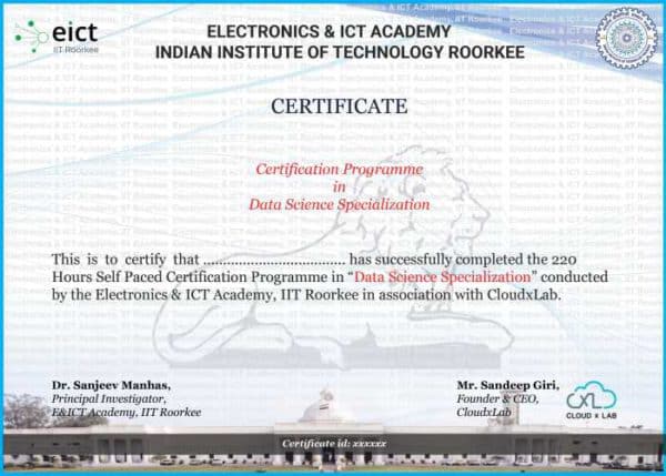 Advanced Certificate in Machine Learning & AI - E&ICT Academy IIT Roorkee